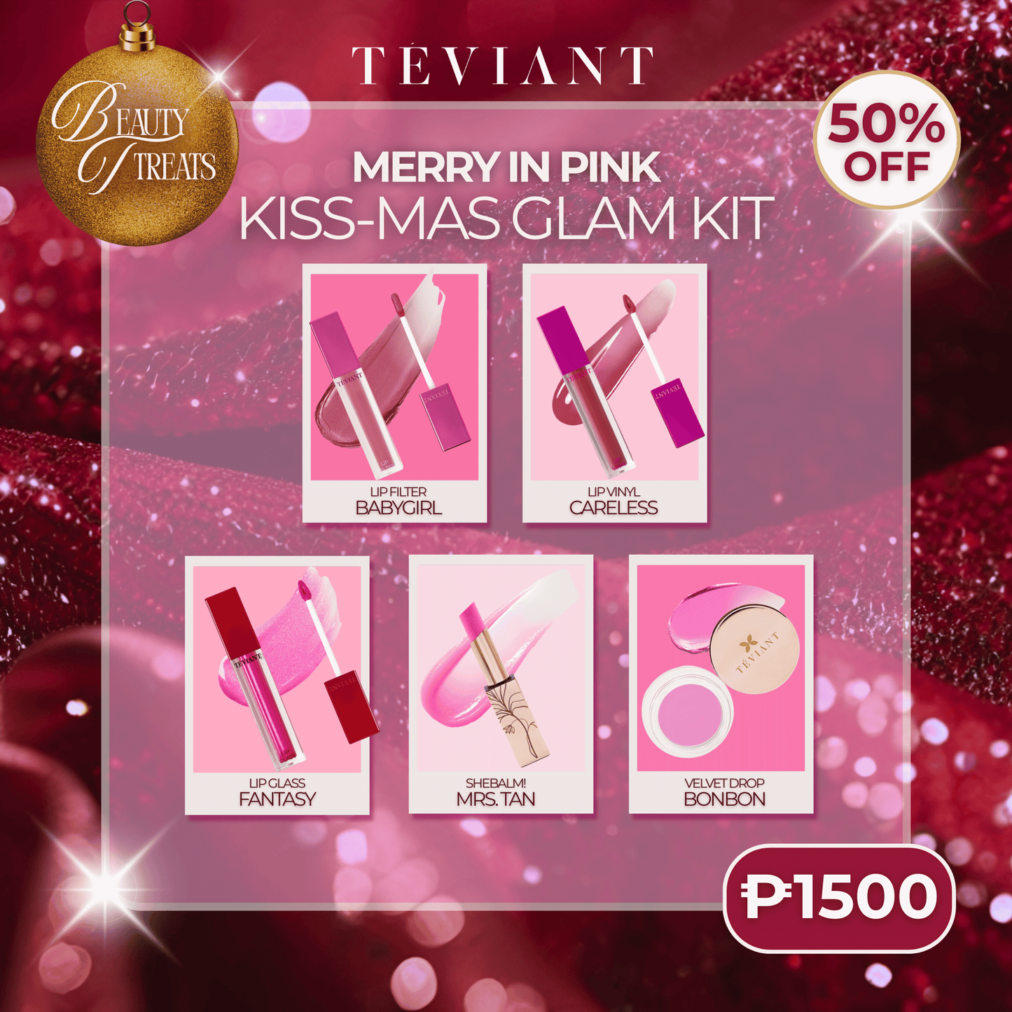 MERRY IN PINK - KISSMAS GLAM KIT | TEVIANT BEAUTY TREATS