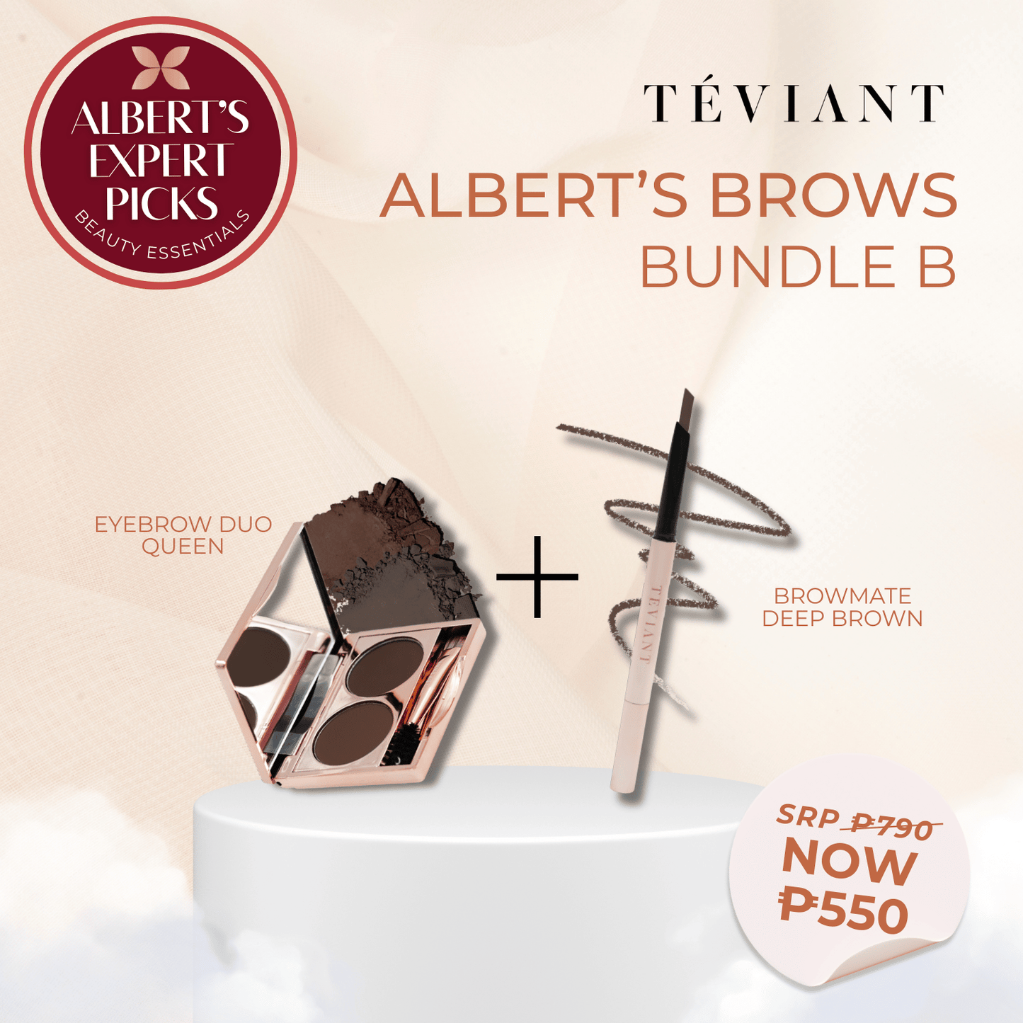 ALBERT'S BROWS BUNDLE B (EYEBROW DUO QUEEN + BROWMATE DEEP BROWN)
