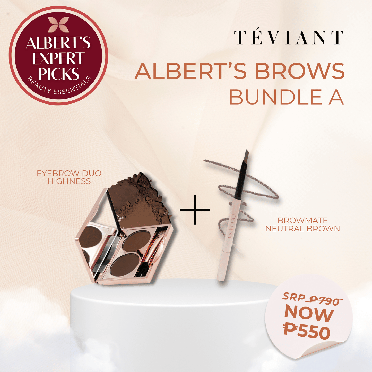 ALBERT'S BROWS BUNDLE A (EYEBROW DUO HIGHNESS + BROWMATE NEUTRAL BROWN)