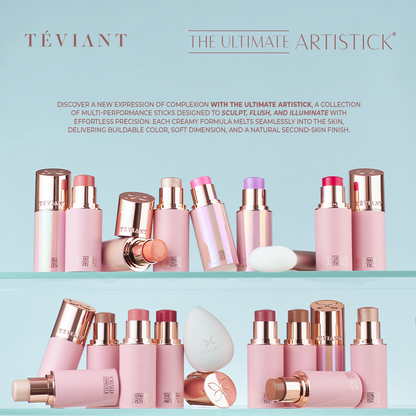 TEVIANT | THE ULTIMATE ARTISTICK | VELVET BLUSH STICK | VELVET SCULPTOR STICK | VELVET LUMINIZER STICK | GLOW BLUSH STICK | GLOW BALM STICK