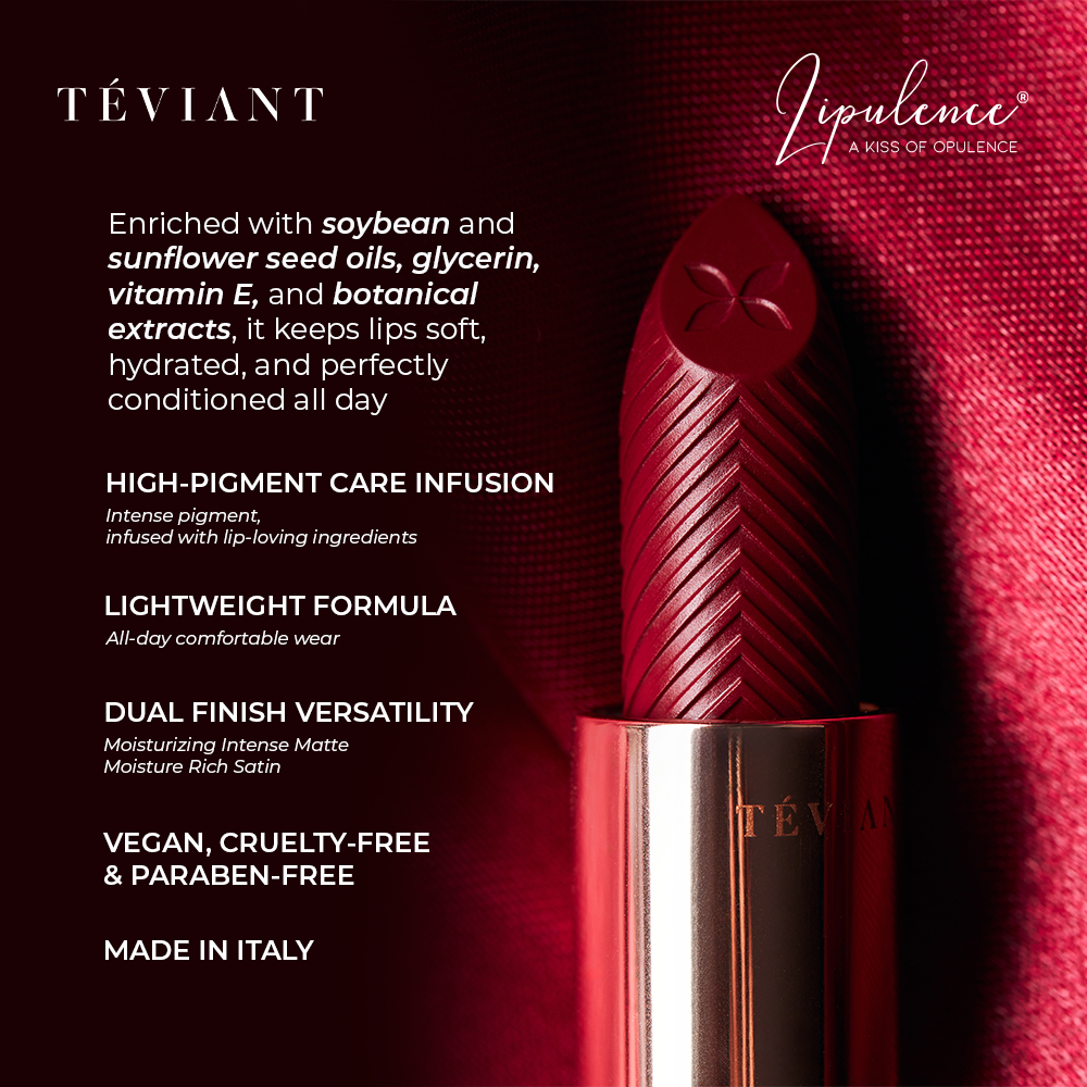 Teviant | Lipulence | A Kiss of Opulence | Bullet Lipstick | Interchangeable Magnetic Case - Teviant Beauty