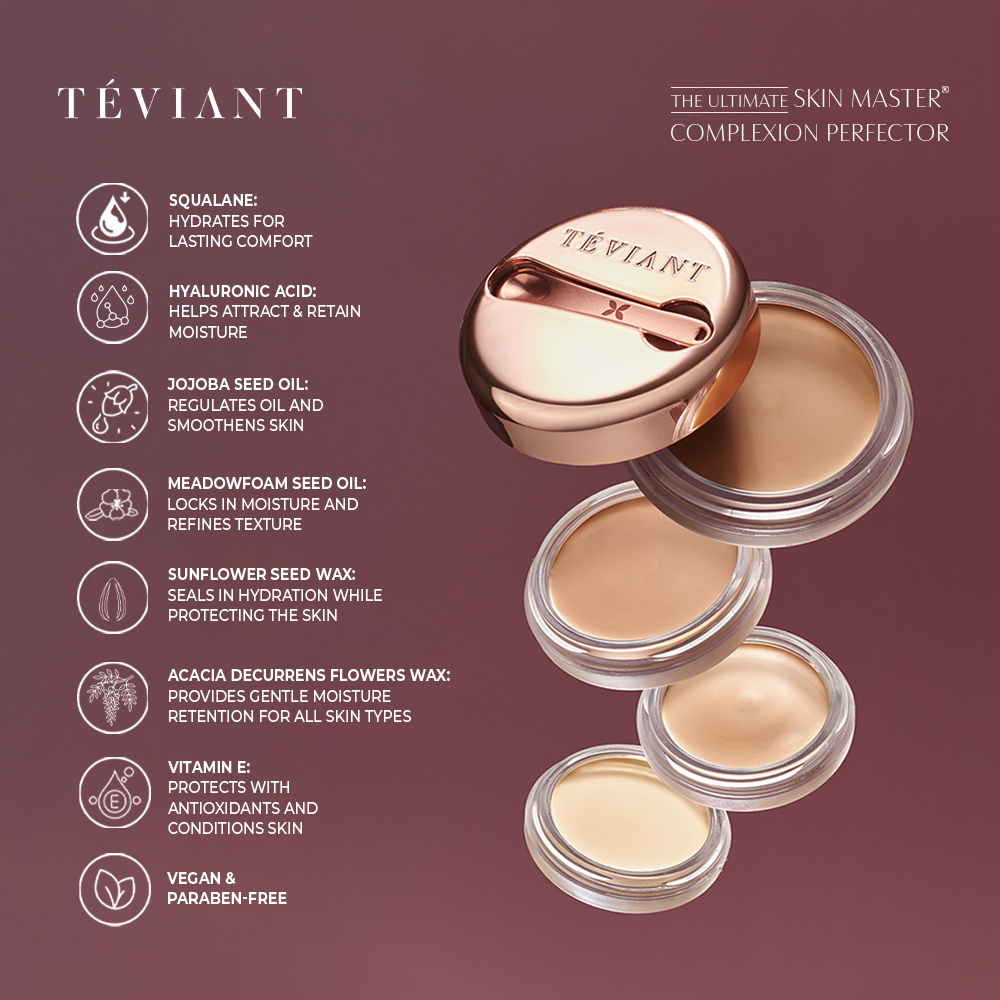 TEVIANT | COMPLEXION PERFECTOR | THE ULTIMATE SKIN MASTER COLLECTION | BLURRING BALM | POWDER FINISH