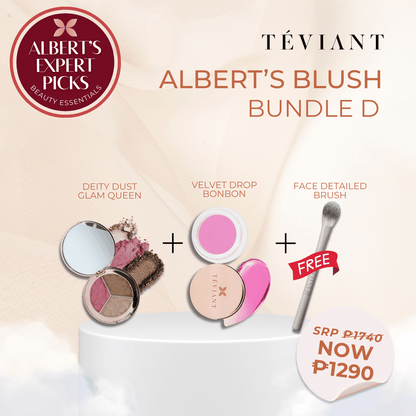 ALBERT'S EXPERT PICK - BLUSH BUNDLE D (GLAM QUEEN + BON BON WITH GWP DETAILED FACE BRUSH)