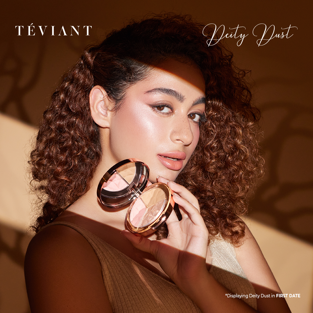 TEVIANT | DEITY DUST | TRIO FACE PALETTE | POWDER BLUSH | POWDER CONTOUR | POWDER HIGHLIGHTER