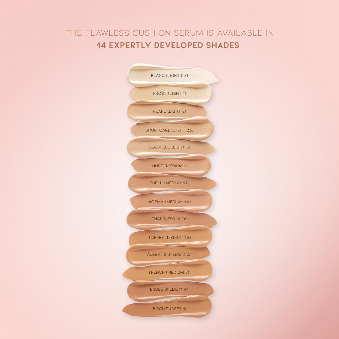 LUXE FINISH B (Cushion Complete Set + Silk Touch Perfecting Powder + Loose Powder + Detailed Face Brush + Beauty Blender) - Teviant Beauty