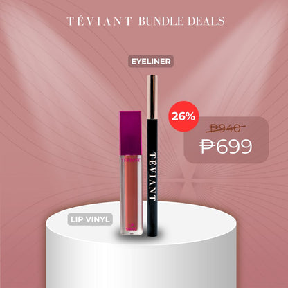 [BUNDLE] LIP VINYL + LIQUID EYELINER PEN | LIGHTWEIGHT | LONG LASTING